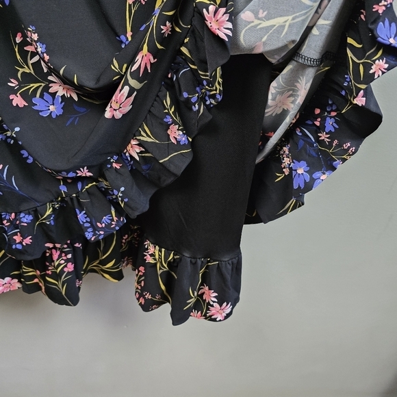 CECE Garden Floral Ruffled Kint Dress Multi-colored Womens Plus Sz 3X - Picture 7 of 14